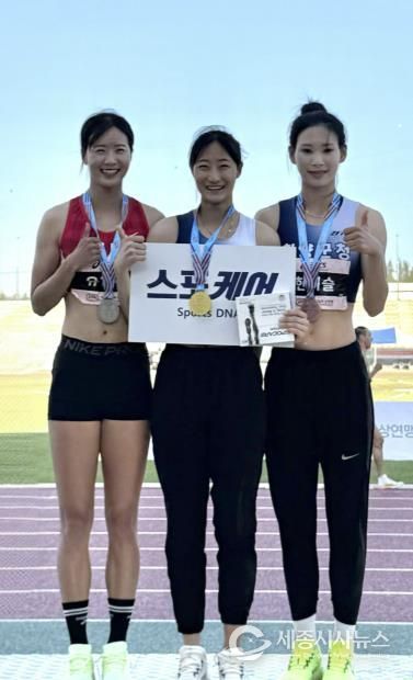 왼쪽부터 유정미(안동시청), 이희진(청양군청), 한이슬(청양군청)